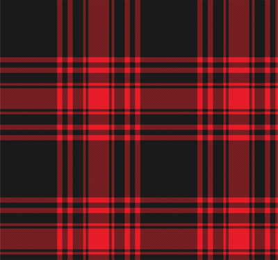 Behang keuken Menzies tartan zwart rood ruitpatroon