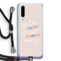 Right Place: Huawei P30 Transparant Hoesje met koord