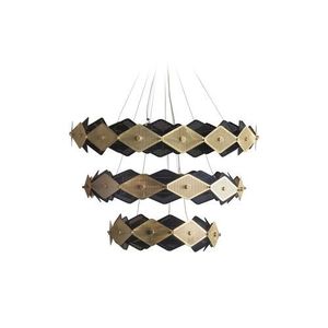 Bert Frank Rote 3 Chandelier Hanglamp - Messing