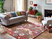 Morris & Co - Strawberry Thief Crimson 27700 - 140x200 cm Vloerkleed