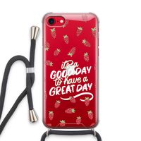 Don't forget to have a great day: iPhone SE 2020 Transparant Hoesje met koord
