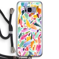 Watercolor Brushstrokes: Samsung Galaxy S8 Plus Transparant Hoesje met koord