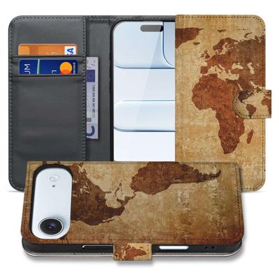 Wereldkaart Hoesje iPhone Air | Bookcase | Portemonnee hoesje