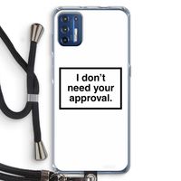 Don't need approval: Motorola Moto G9 Plus Transparant Hoesje met koord
