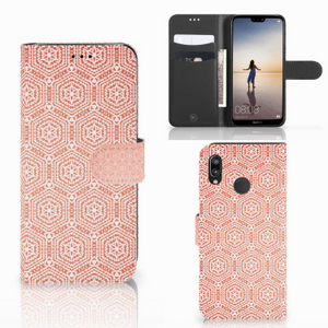 Huawei P20 Lite Telefoon Hoesje Pattern Orange