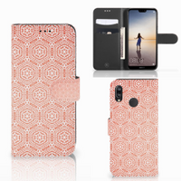 Huawei P20 Lite Telefoon Hoesje Pattern Orange