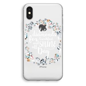 Diamonds: iPhone XS Transparant Hoesje