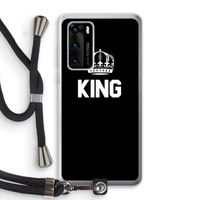 King zwart: Huawei P40 Transparant Hoesje met koord