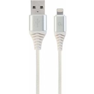 Gembird CC-USB2B-AMLM-1M-BW2 Lightning-kabel Zilver, Wit