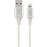 Gembird CC-USB2B-AMLM-1M-BW2 Lightning-kabel Zilver, Wit