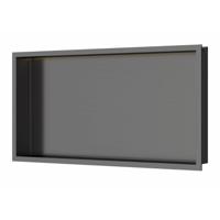 Inbouwnis Luca Sanitair 60x30x6,5 cm RVS Gunmetal PVD+ LED verlichting Luca Sanitair