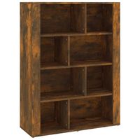 vidaXL Dressoir 80x30x106 cm bewerkt hout gerookt eikenkleurig - thumbnail