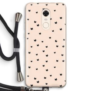 Kleine kattenkopjes: Xiaomi Redmi 5 Transparant Hoesje met koord