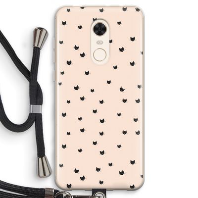 Kleine kattenkopjes: Xiaomi Redmi 5 Transparant Hoesje met koord