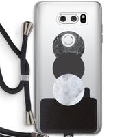 Marmeren cirkels: LG V30 Transparant Hoesje met koord