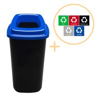 Plafor Prullenbak 45L blauw, gemakkelijk afval recyclen - thumbnail