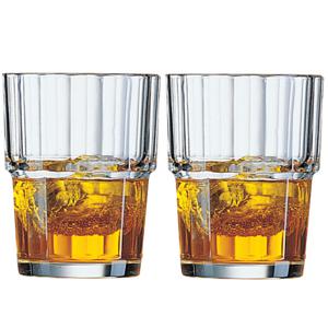 Whisky tumbler glazen - 6x - Norvege serie - transparant - 160 ml