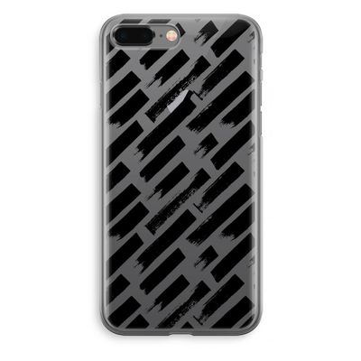 Zwarte vegen: iPhone 8 Plus Transparant Hoesje
