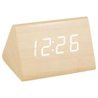 Ostaria Wekker/alarmklok - digitaal - driehoek - MDF - beige - D7 x 8 cm