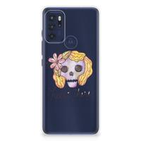 Silicone Back Case Motorola Moto G60s Boho Skull