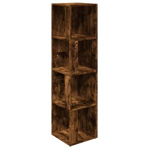 vidaXL Hoekkast 33x33x132 cm bewerkt hout gerookt eikenkleurig