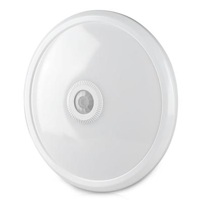 LED Plafondlamp - PIR Bewegingssensor - Ø29 cm - 12 watt - 800 Lumen - 6400K daglicht wit - IP20 Stofdicht - Wit