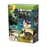 SES Creative Explore Dino en skelet opgraven 2 in 1 - Triceratops