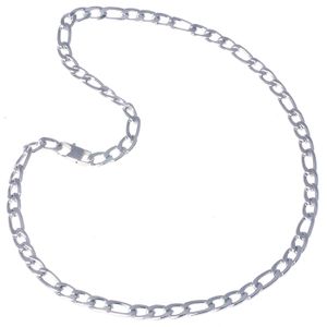 Heren ketting edelstaal Figaro Zilver 8mm-60cm