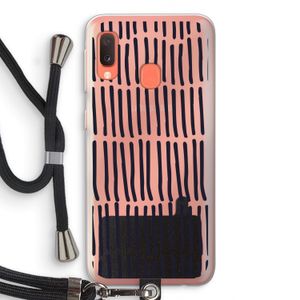 Moroccan stripes: Samsung Galaxy A20e Transparant Hoesje met koord