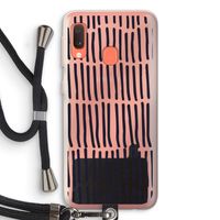 Moroccan stripes: Samsung Galaxy A20e Transparant Hoesje met koord
