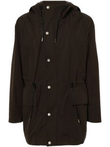 SANDRO drawstring-waist hooded jacket - Marron