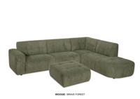 Woogie hoekbank + hocker