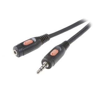 SpeaKa Professional SP-7869784 Jackplug Audio Verlengkabel [1x Jackplug male 3,5 mm - 1x Jackplug female 3,5 mm] 5.00 m Zwart