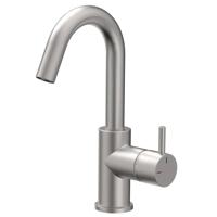 Wastafelkraan Xenz Duero | Opbouw | Mengkraan | Hoog model | Inox (rvs look)