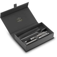 Parker IM vulpen en balpen, duoset, giftbox en etui, zilver