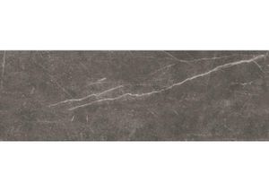 Kerabo Shetland Dark keramische vloer- en wandtegel marmerlook gerectificeerd 33,3 x 100 cm, mat antraciet