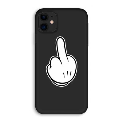 Middle finger black: iPhone 11 Biologisch afbreekbaar hoesje
