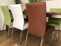 Set van 6 eetkamerstoelen - diverse kleuren leer - Echt leer, Modern, ontdek de vele Leersoorten en Kleuren bij ShopX