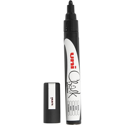Uni-Posca Chalk marker, lijndikte 1,8-2,5, zwart, 1 stuk