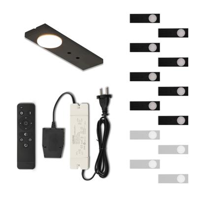 Set LED-opbouwspot met afstandsbediening Ludo zwart 3W 2700K 1-12 stuks