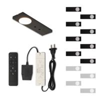 Set LED-opbouwspot met afstandsbediening Ludo zwart 3W 2700K 1-12 stuks
