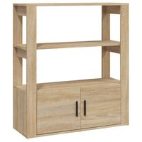 vidaXL Dressoir 80x30x90 cm bewerkt hout sonoma eikenkleurig - thumbnail