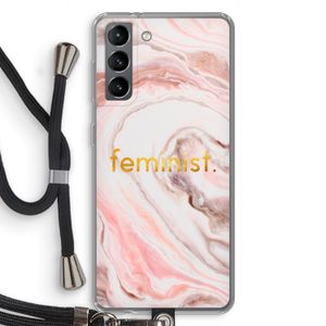 Feminist: Samsung Galaxy S21 Transparant Hoesje met koord