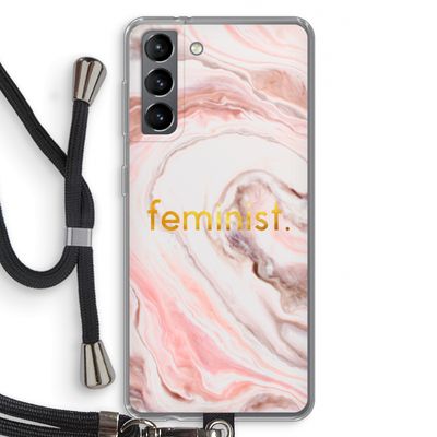 Feminist: Samsung Galaxy S21 Transparant Hoesje met koord