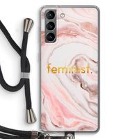 Feminist: Samsung Galaxy S21 Transparant Hoesje met koord