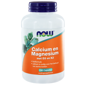 NOW Calcium en Magnesium met D3 en K2 Capsules