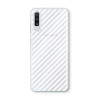 Strepen zwart-wit: Samsung Galaxy A70 Transparant Hoesje