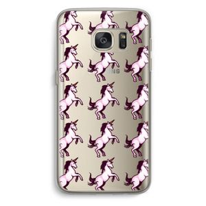 Musketon Unicorn: Samsung Galaxy S7 Transparant Hoesje