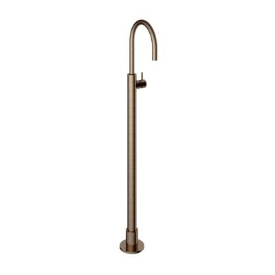 Vrijstaande Wastafelmengkraan Hotbath Cobber 1-hendel Gebogen 121 cm Verouderd Messing Living Colours