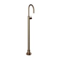 Vrijstaande Wastafelmengkraan Hotbath Cobber 1-hendel Gebogen 121 cm Verouderd Messing Living Colours